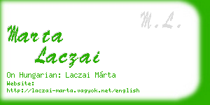 marta laczai business card